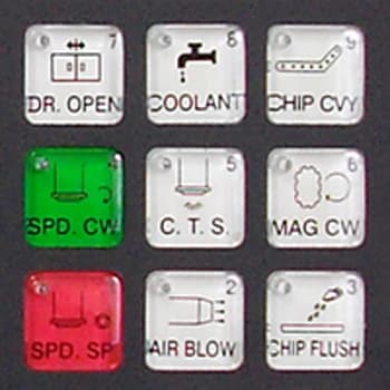 Machining Center Lock-Code Panel — 520, Dark Acrylic-Crystal - 3