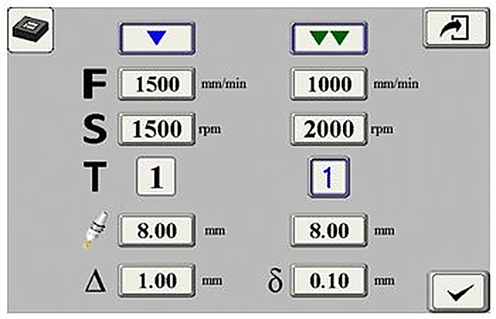 Easy cutting-parameter setup